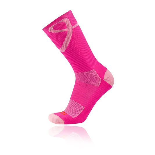 TCK® Elite Aware Breast Cancer Ribbon Crew Socks: Hot Pink / Pink, women’s crew socks, breast cancer ribbon, moisture control, team socks
