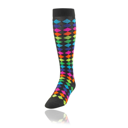 TCK® Krazisox Over the Calf Socks: Diamonds, over the calf socks, fun dress socks, odor control, team socks