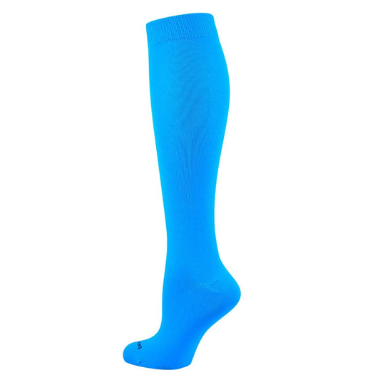 TCK Krazisox Elite Neon Knee-High proDRI Socks: Electric Blue, over the calf socks, fun dress socks, odor control, team socks
