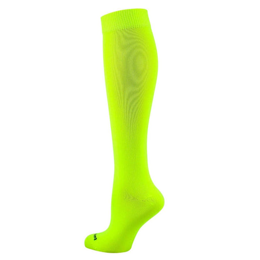 TCK Krazisox Elite Neon Knee-High proDRI Socks: Neon Yellow, over the calf socks, fun dress socks, odor control, team socks