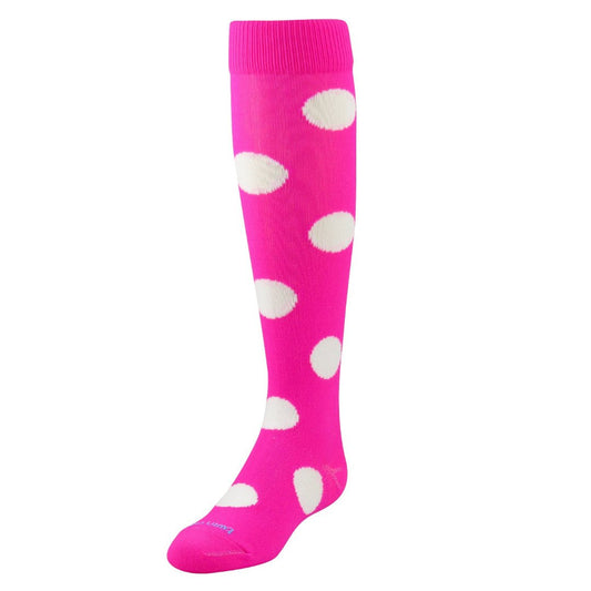 TCK Krazisox Elite Polka Dot Over Calf Socks, over the calf socks, fun dress socks, odor control, team socks