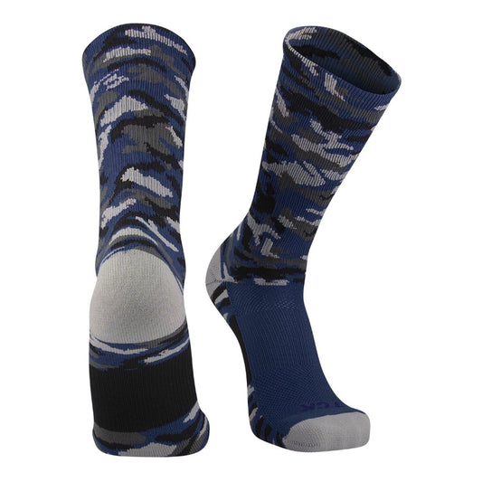 TCK® Woodland Camo Elite proDRI Crew Socks: Navy, Crew socks, sports socks, camo socks, team socks
